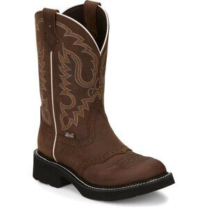 JUSTIN INJI AGED BARK WATER BUFFALO GY9909 NWT EVERYDAY COWBOY BOOTS